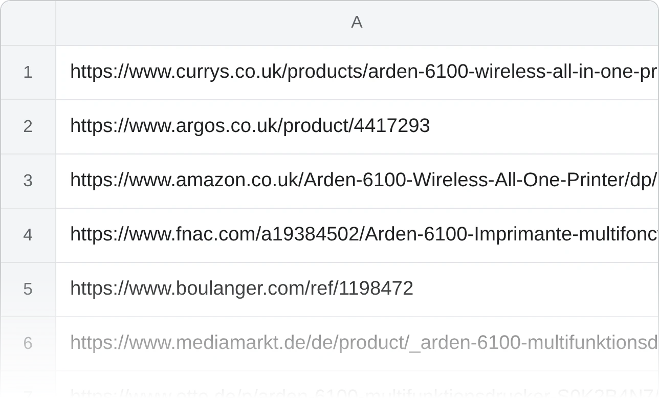 Drop the URL lists